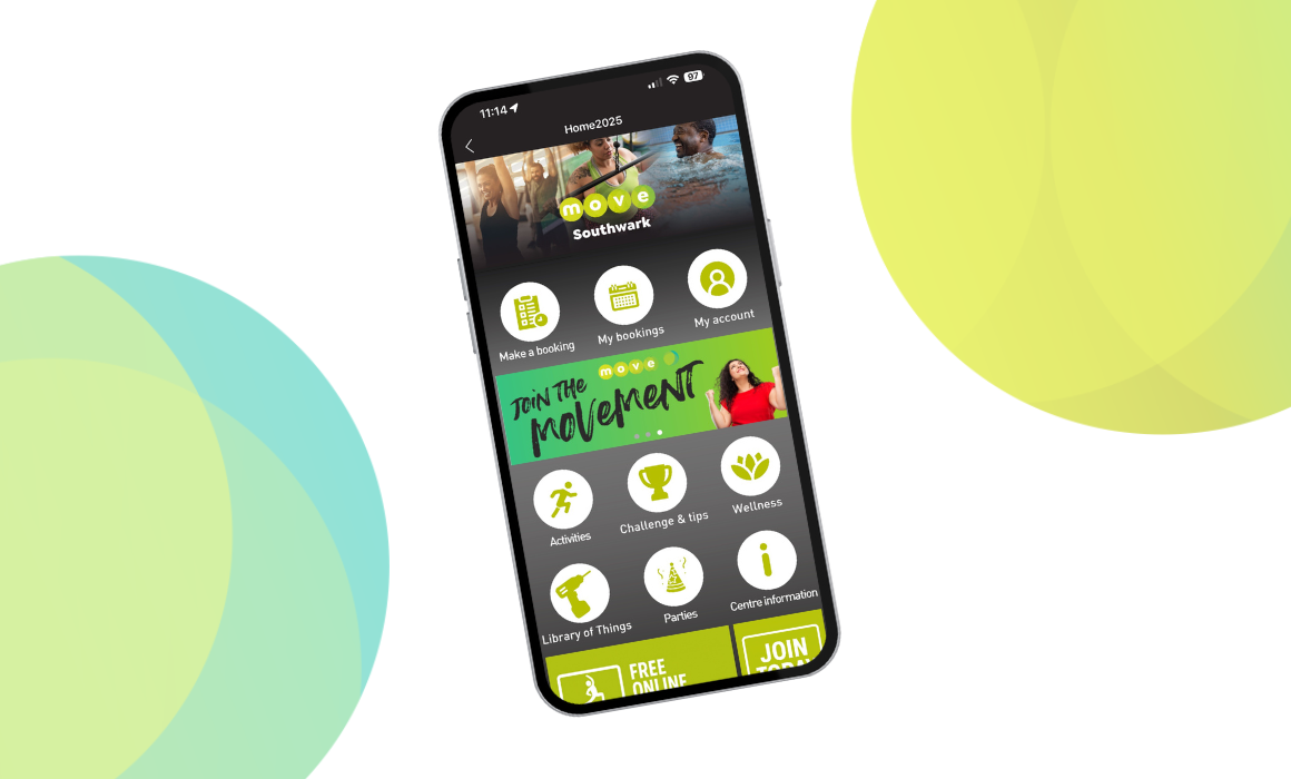 Image of the new app home screen